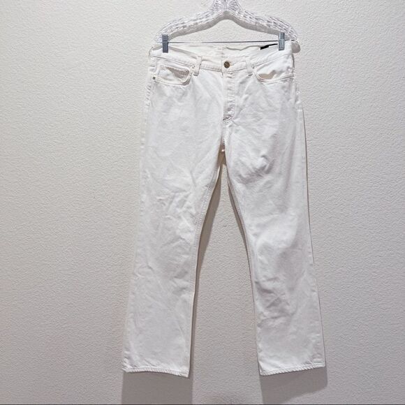 GOLDSIGN Womens The Nineties Boot Cut Jeans White Size 27 - Picture 8 of 12